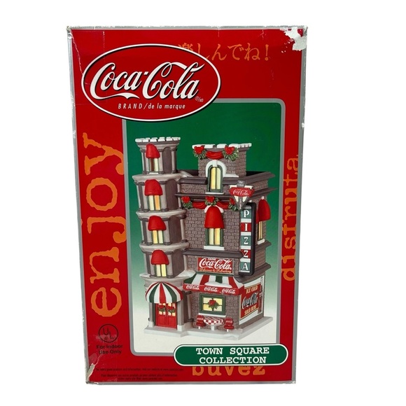 Coca Cola Town Square Collection Leaning Tower Pizza Parlor Restaurant Lighted - Picture 8 of 16